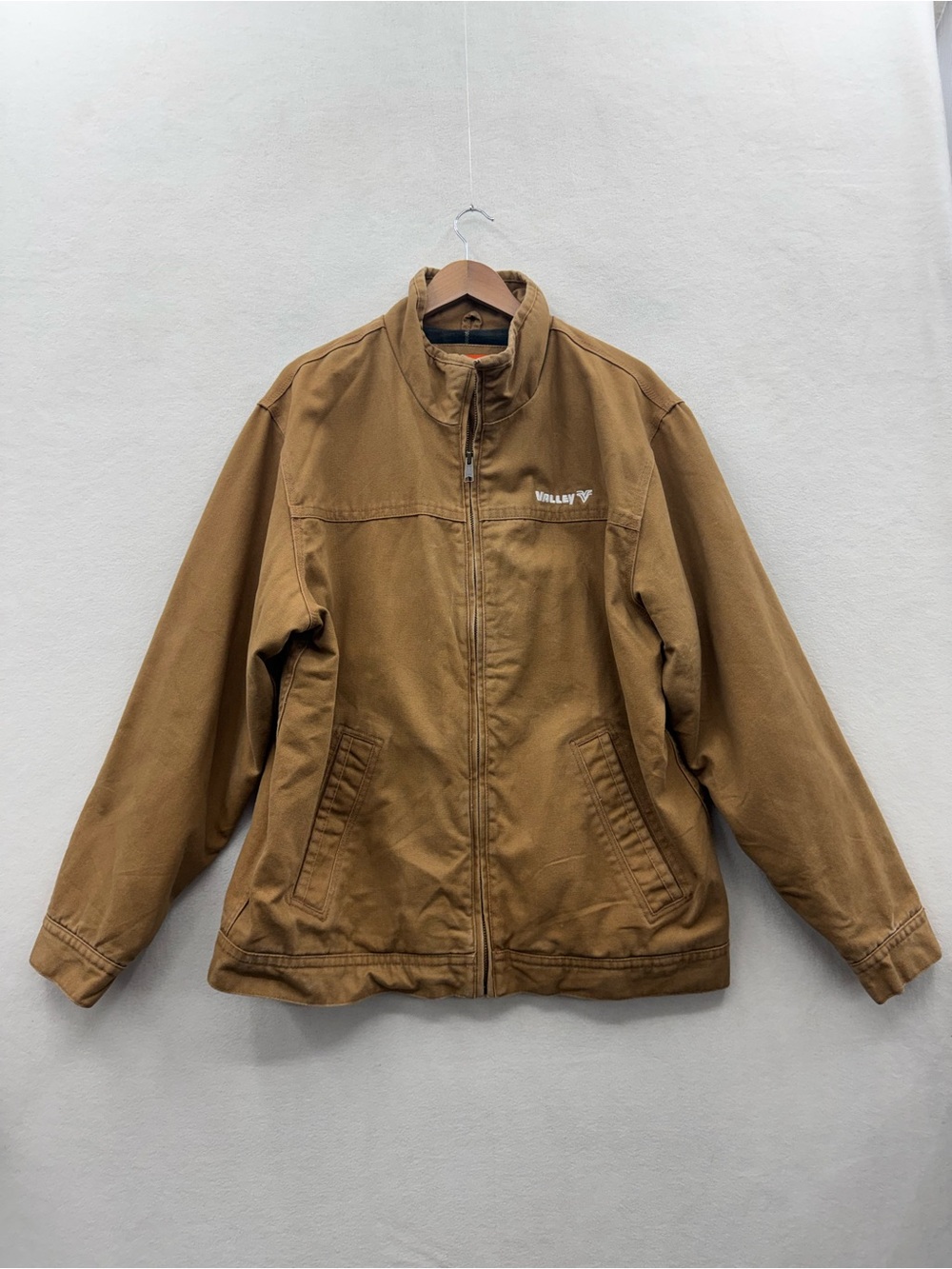Corner Stone Mens Size XL Brown Duck Cloth Flannel Lined Work Jacket